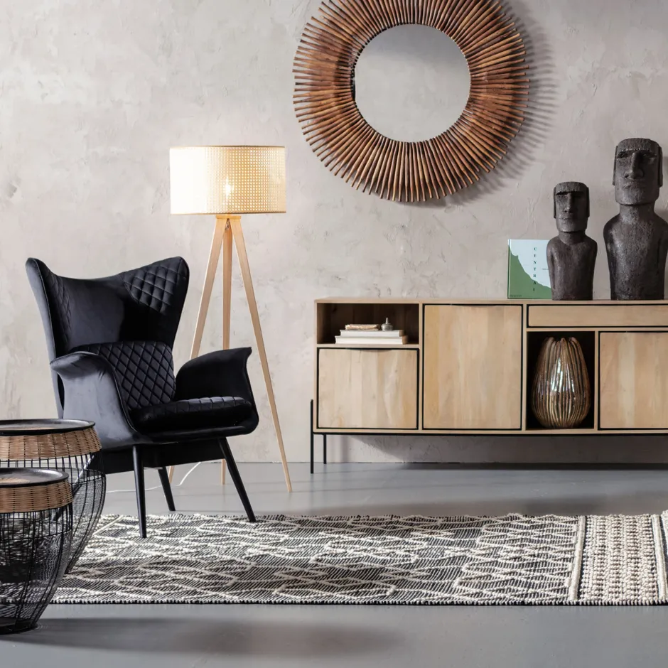 KARE Sessel Tudor Velvet Schwarz