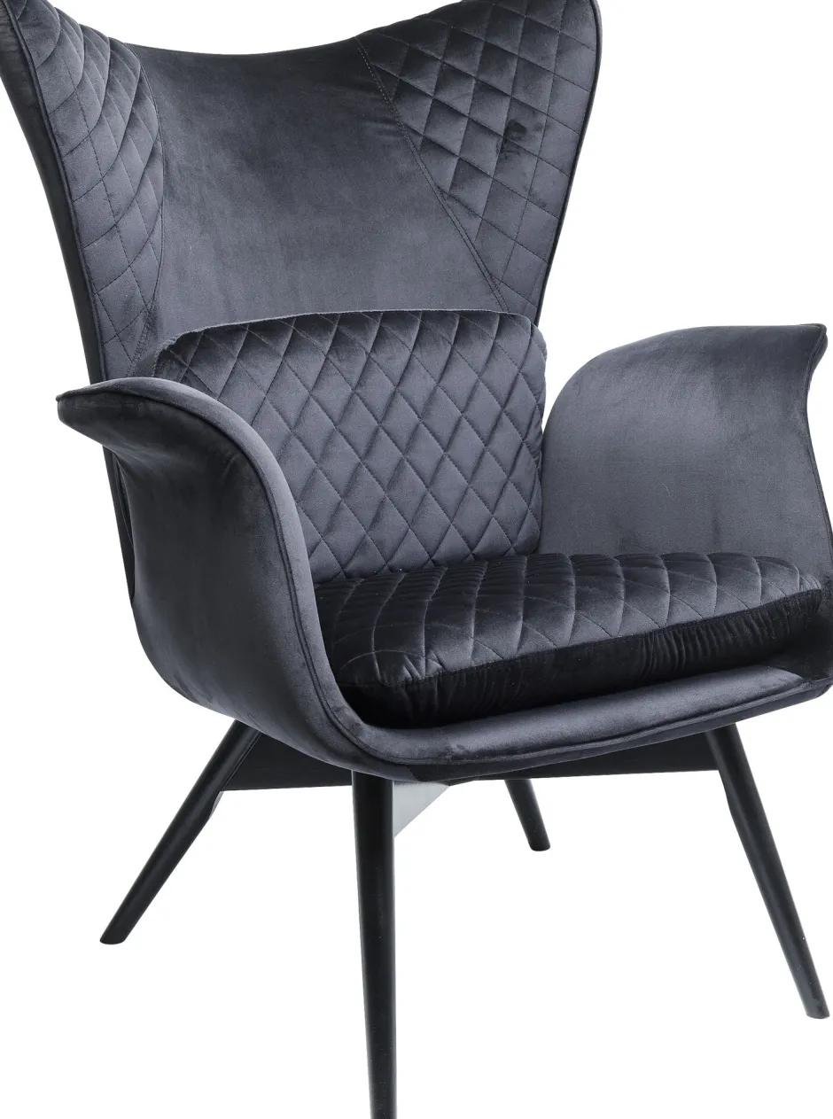 KARE Sessel Tudor Velvet Schwarz