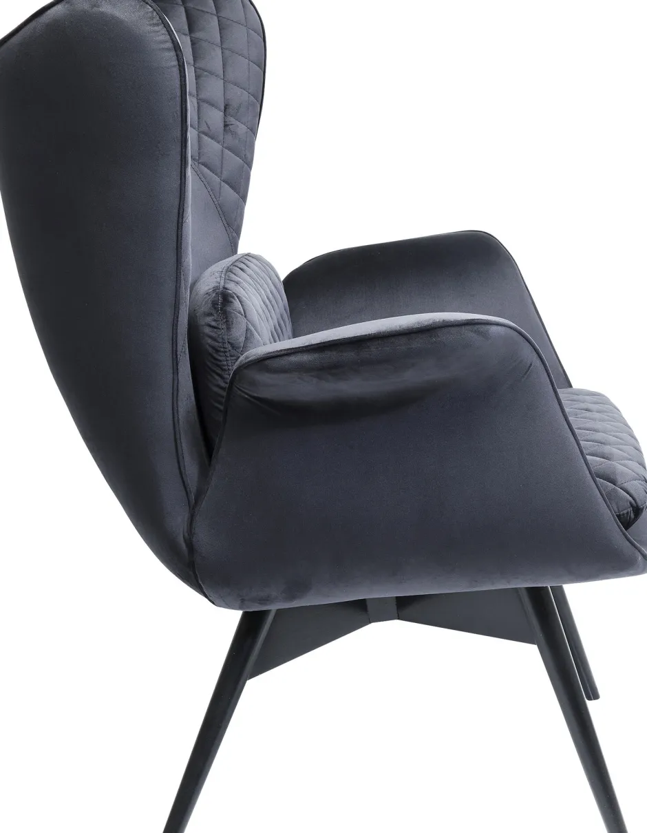 KARE Sessel Tudor Velvet Schwarz