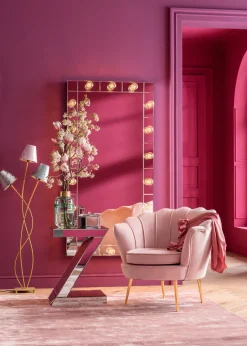 KARE Sessel Water Lily Gold Rosa