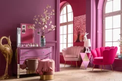 KARE Sessel Water Lily Gold Rosa