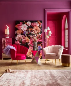 KARE Sessel Water Lily Gold Rosa