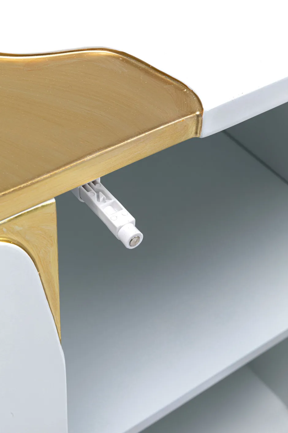 KARE Sideboard Cracked Weiß Gold 165x80cm