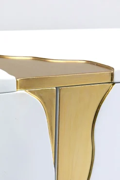 KARE Sideboard Cracked Weiß Gold 165x80cm