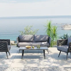 KARE Sitzgruppe Rimini Anthracit (4/tlg.)