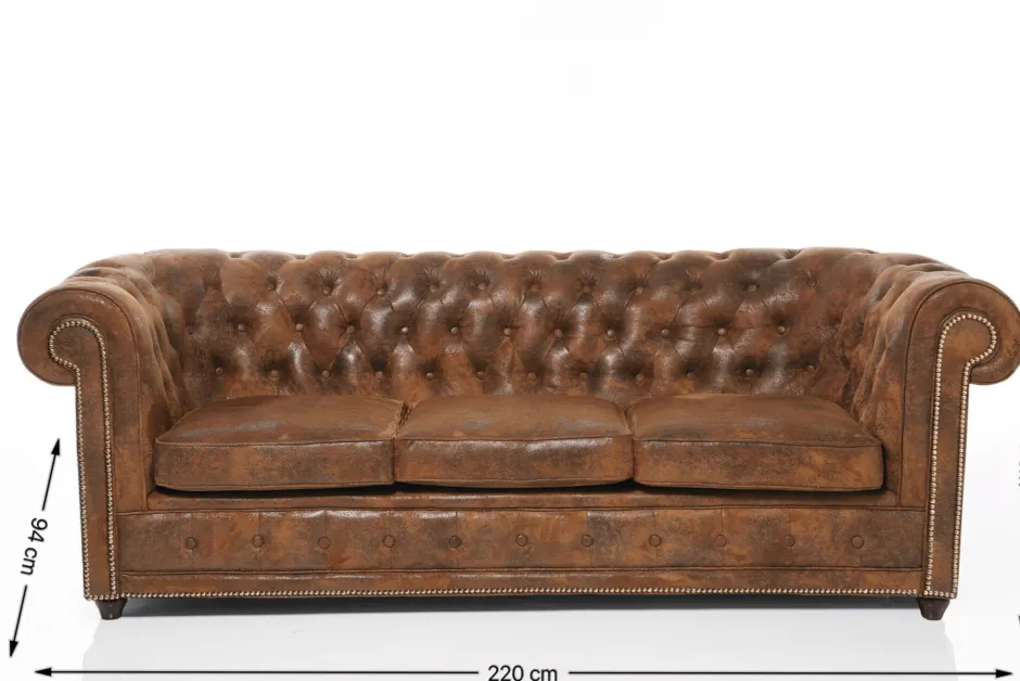 KARE Sofa Cambridge 3-Sitzer Vintage Smart