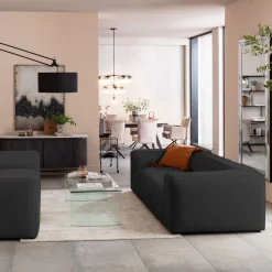 KARE Sofa Cubetto 3-Sitzer Dunkelgrau 220cm