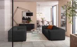 KARE Sofa Cubetto 3-Sitzer Dunkelgrau 220cm