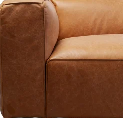 KARE Sofa Cubetto Smart Leder Hellbraun 220cm