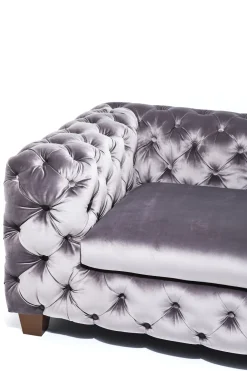 KARE Sofa Desire 3-Sitzer Silbergrau