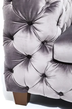 KARE Sofa Desire 3-Sitzer Silbergrau