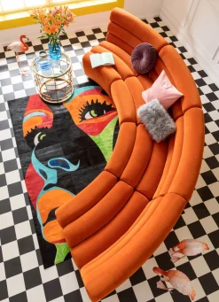 KARE Sofa Element Wave Orange