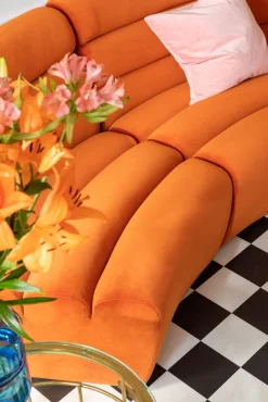 KARE Sofa Element Wave Orange