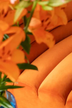 KARE Sofa Element Wave Orange