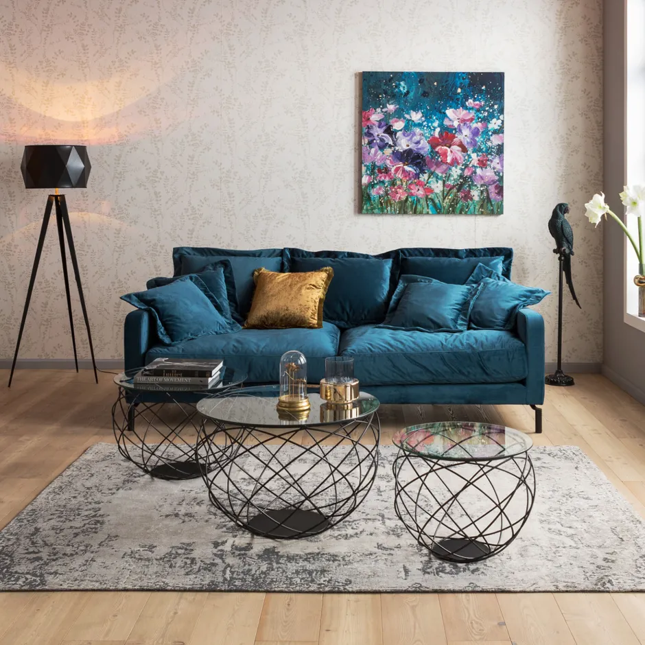 KARE Sofa Lullaby 2-Sitzer Petrol