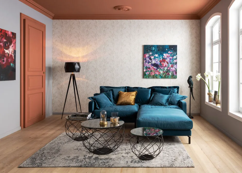 KARE Sofa Lullaby 2-Sitzer Petrol