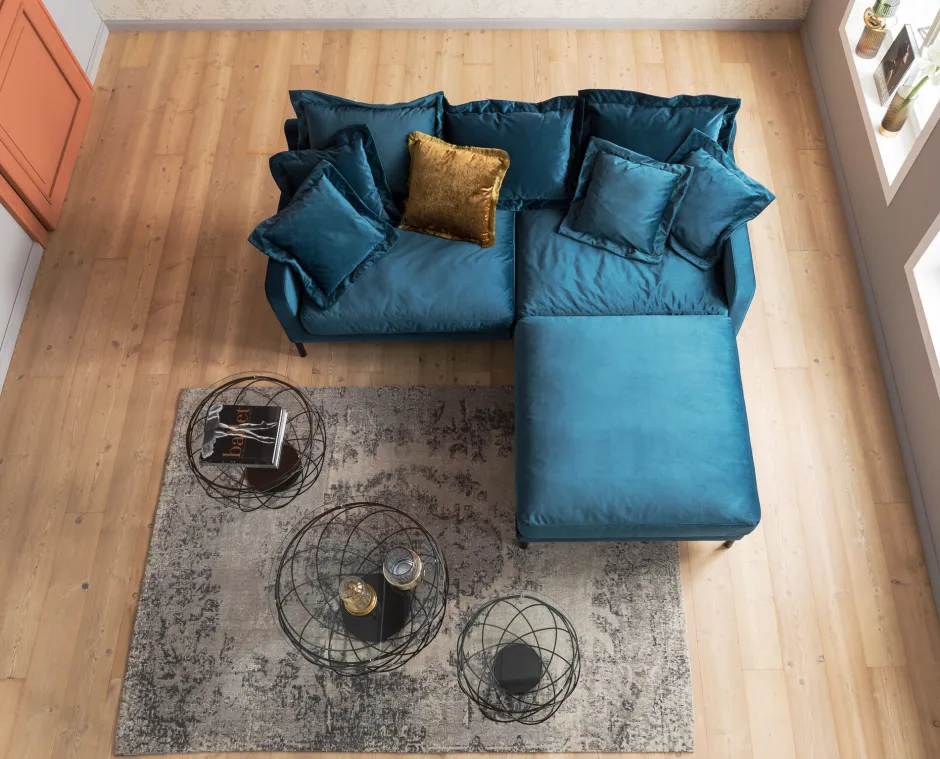 KARE Sofa Lullaby 2-Sitzer Petrol