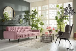 KARE Sofa Milchbar 3-Sitzer Velvet Rose
