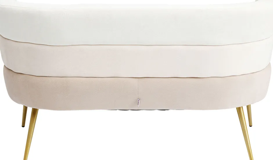 KARE Sofa Sandwich 2-Sitzer Creme 125cm