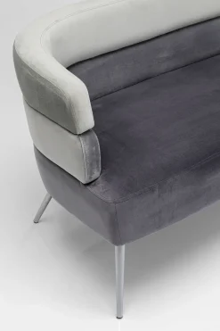 KARE Sofa Sandwich 2-Sitzer Grau