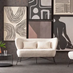 KARE Sofa 2-Sitzer Jacky Teddy 139cm