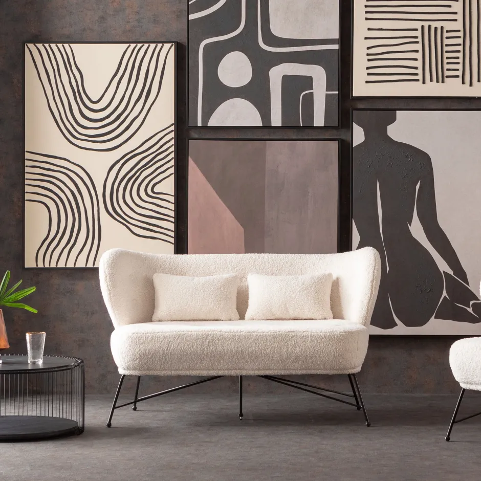 KARE Sofa 2-Sitzer Jacky Teddy 139cm