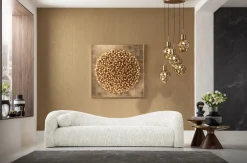 KARE Sofa 3-Sitzer Livia Melange Creme 261cm