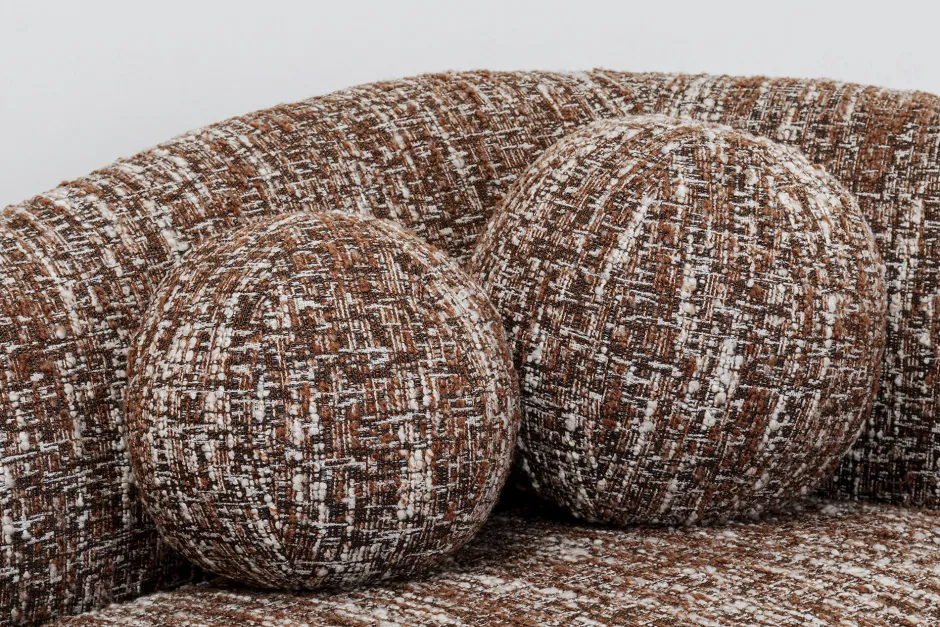 KARE Sofa 2-Sitzer Livia Melange Braun 201cm