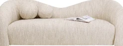 KARE Sofa 2-Sitzer Livia Melange Creme 201cm