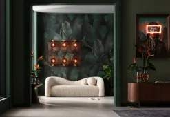 KARE Sofa 2-Sitzer Livia Melange Creme 201cm