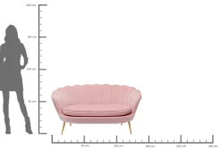 KARE Sofa Water Lily 2-Sitzer Gold Rosa