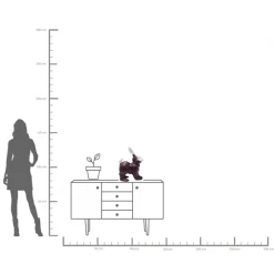 KARE Spardose Fetish Bunny Standing Burgund