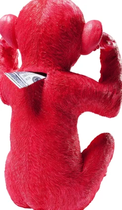 KARE Spardose Monkey Kikazaru Rot