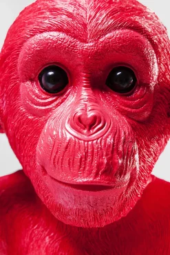 KARE Spardose Monkey Kikazaru Rot