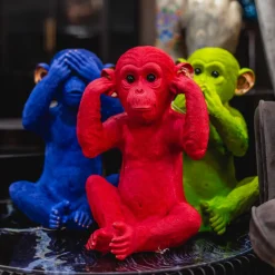 KARE Spardose Monkey Mizaru Blau