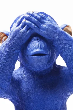 KARE Spardose Monkey Mizaru Blau