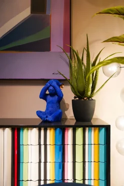 KARE Spardose Monkey Mizaru Blau