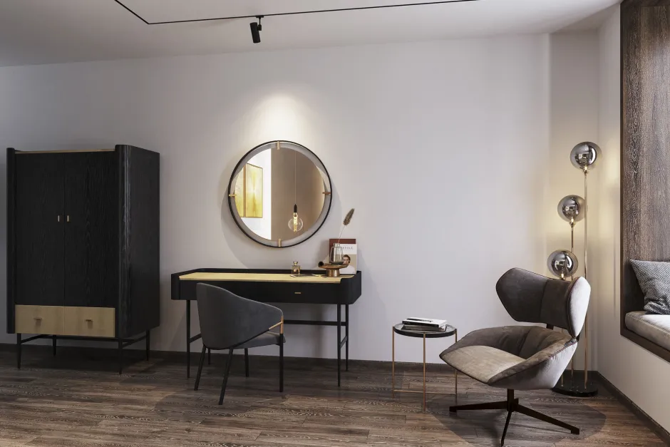 KARE Spiegel Betsy Frame Round Metal 90Ø