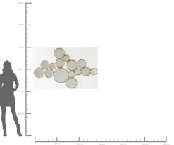 KARE Spiegel Bubbles Brass 38x93cm