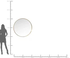 KARE Spiegel Curve Brass Ø100