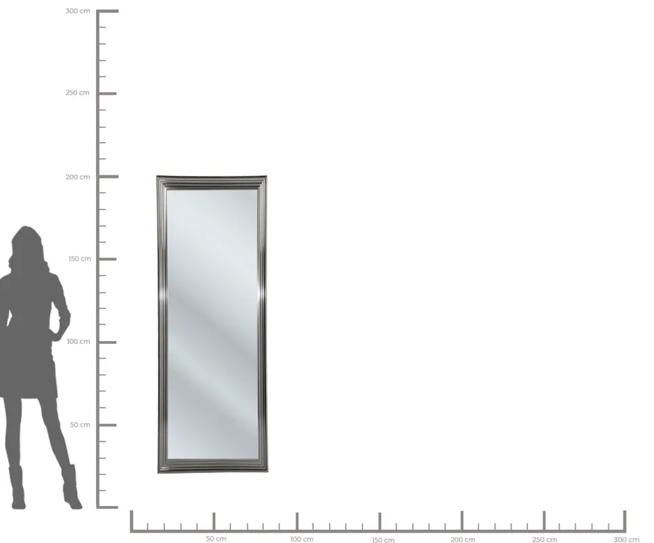 KARE Spiegel Frame Eve Silver 180x90cm