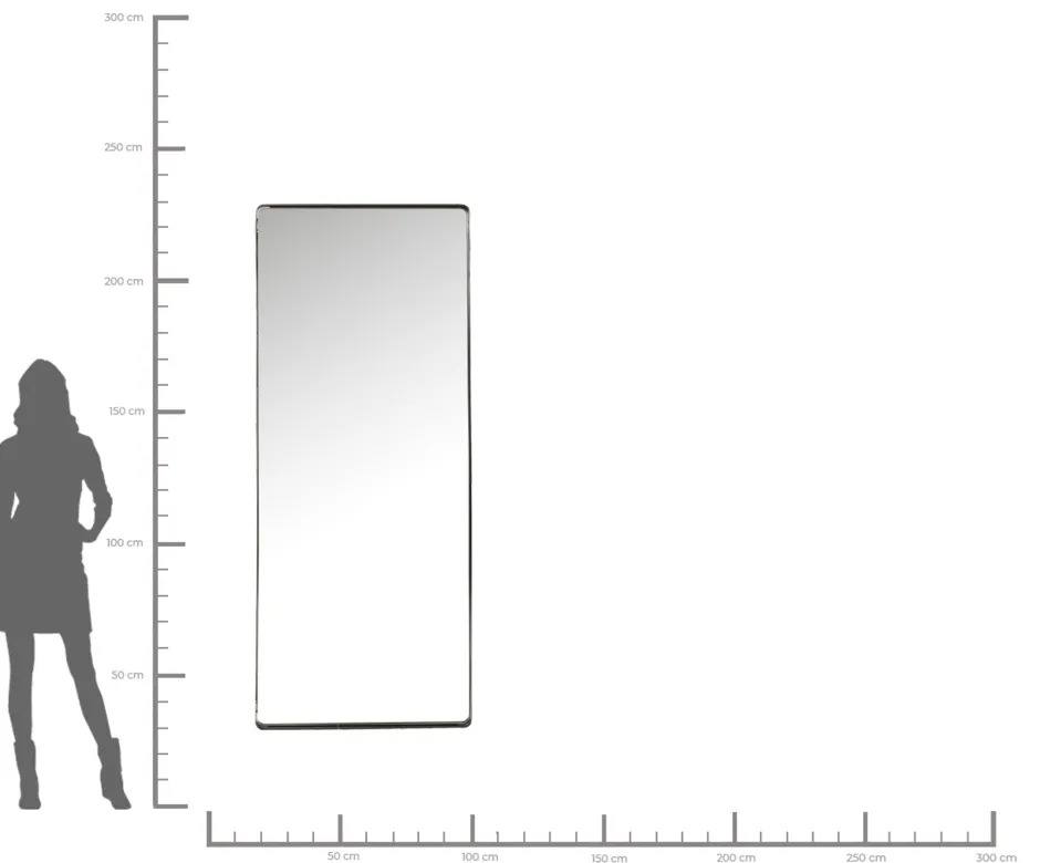 KARE Spiegel Ombra MO Soft Schwarz 80x200cm