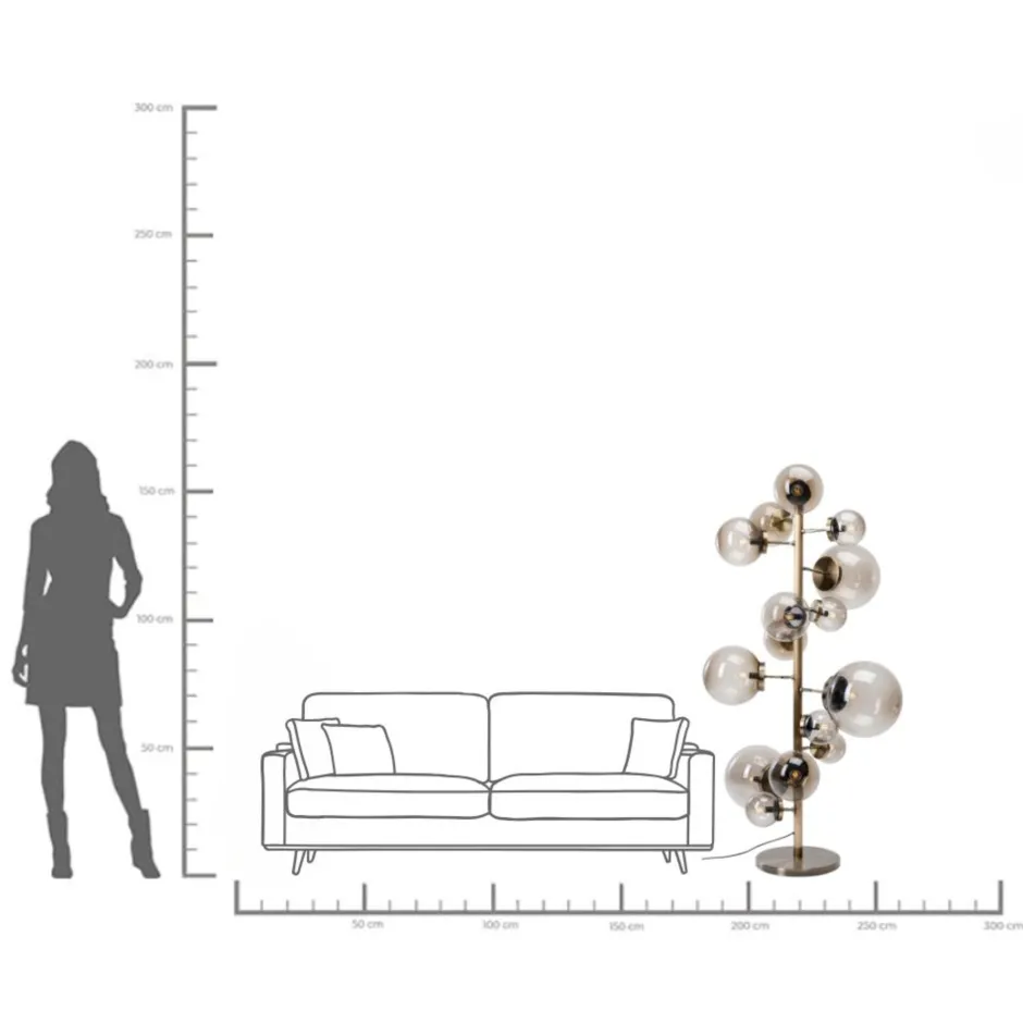 KARE Stehleuchte Balloon Smoke 160cm