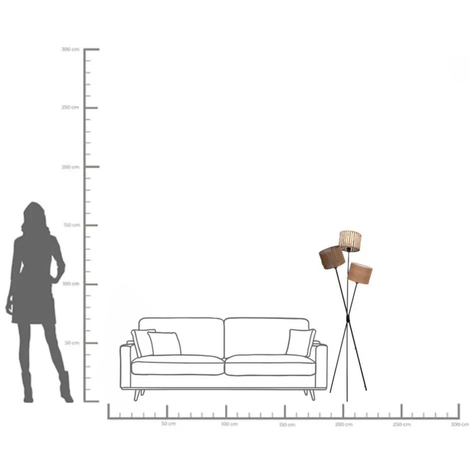 KARE Stehleuchte Cannes Trio 145 cm