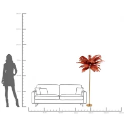 KARE Stehleuchte Feather Palm Braun 165cm