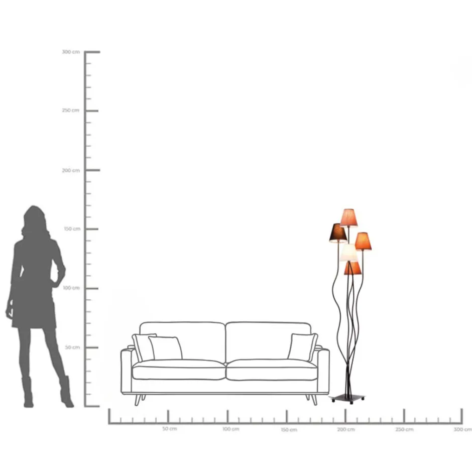 KARE Stehleuchte Flexible Mocca Cinque