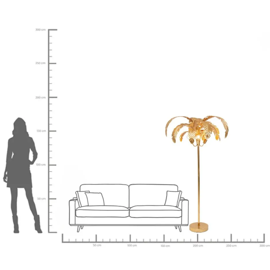 KARE Stehleuchte Palmera 170cm