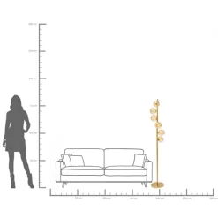 KARE Stehleuchte Scala Balls Brass 160cm
