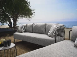 KARE Stern Lounge-Sofa ILA Alu schwarz / Melange grau