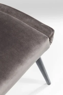 KARE Stuhl Black Marshall Velvet Grau